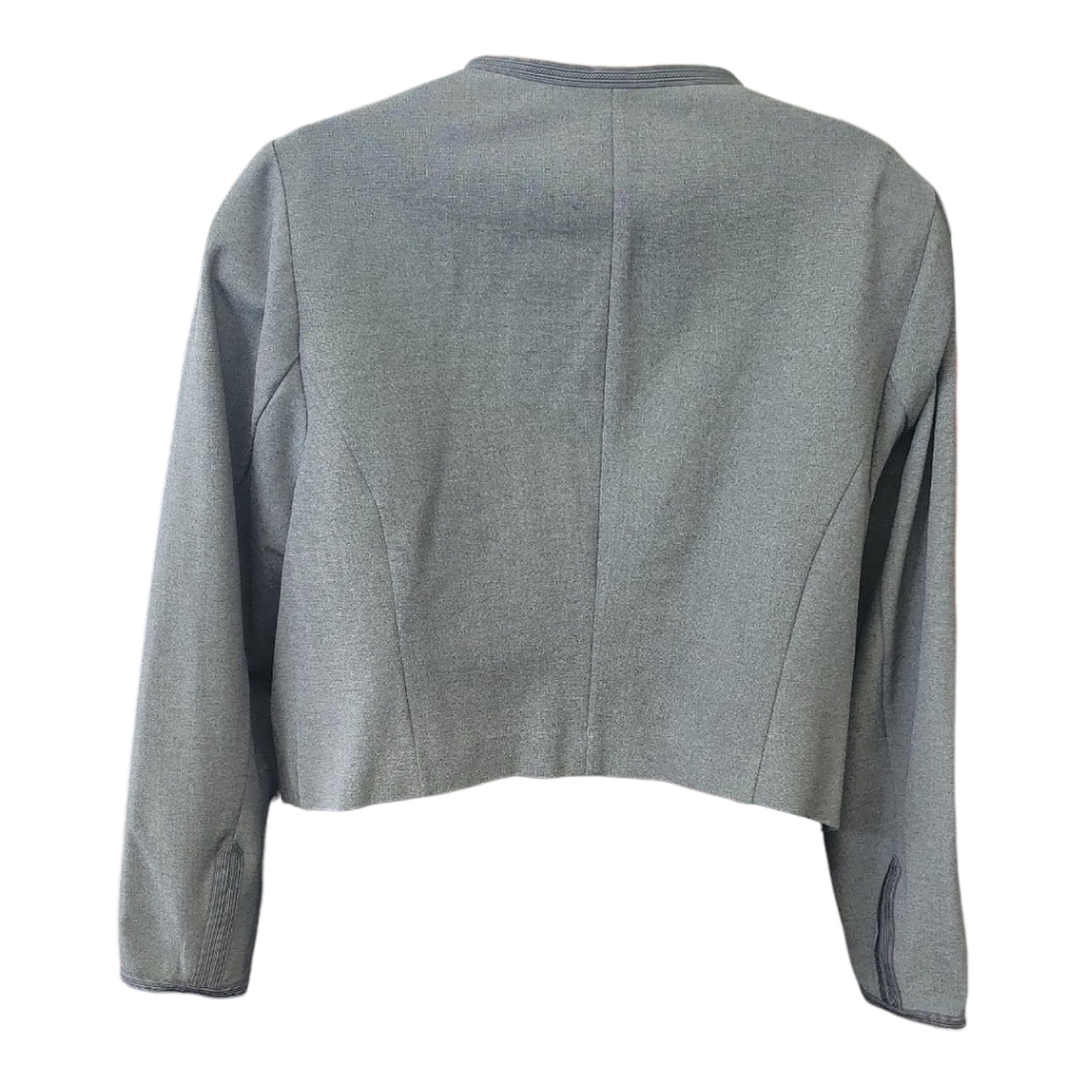 Torrid Grey Ponte Fitted Military Style Jacket Women's plus size 4X - Picture 2 of 10